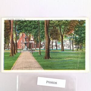 City Park Franklin Pennsylvania 1930s Postcard PA PC 1942 White Border